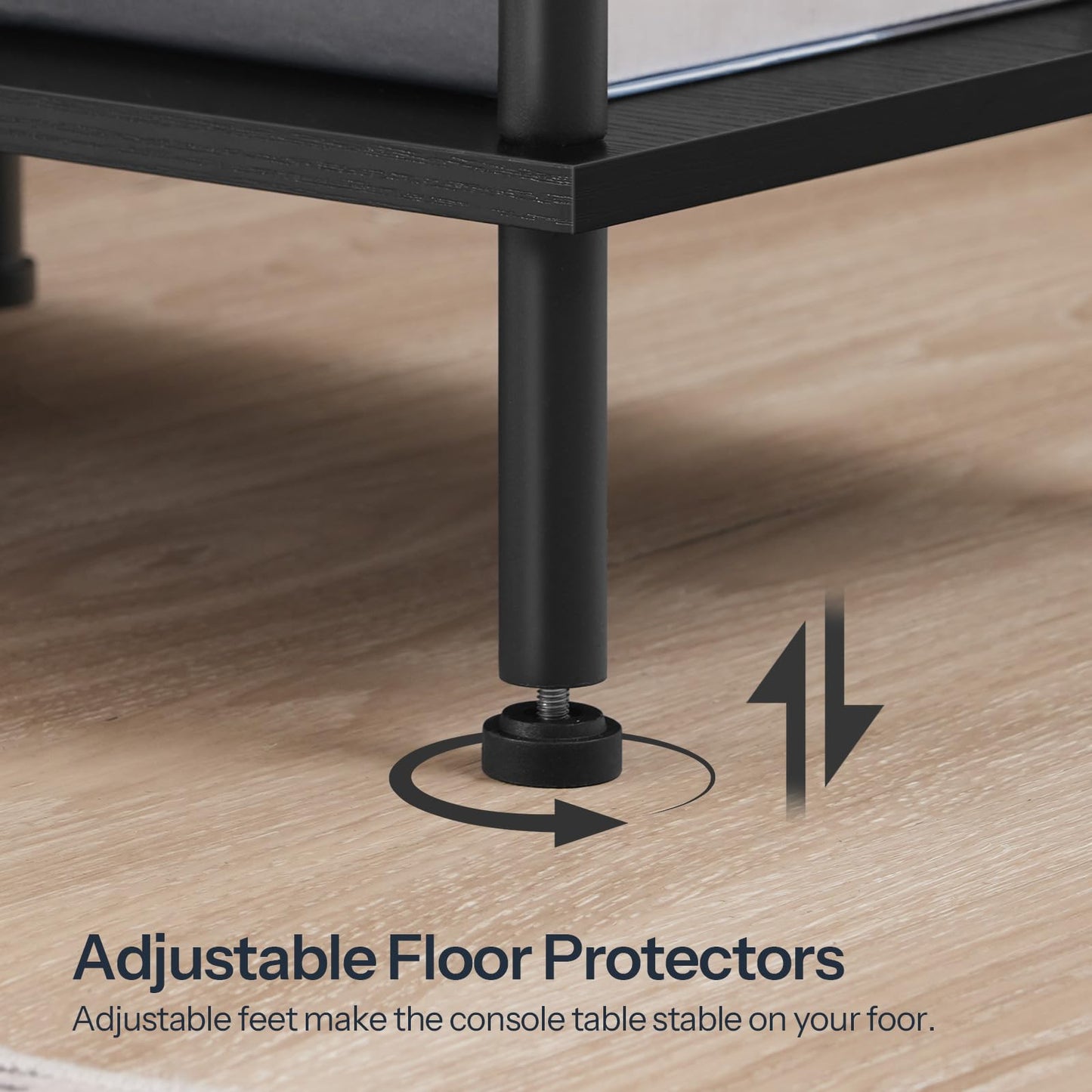 HOOBRO Small Side Table with Shelves
