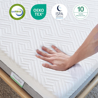 Novilla 12" Queen Gel Memory Foam Mattress