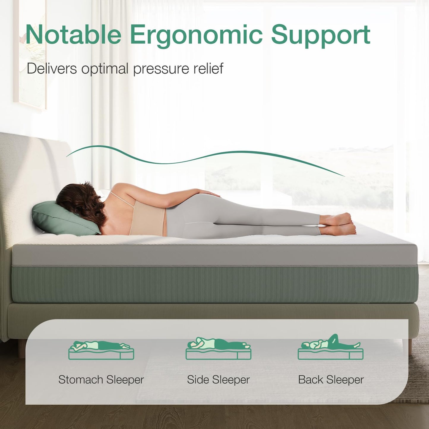 Novilla 12" Queen Gel Memory Foam Mattress