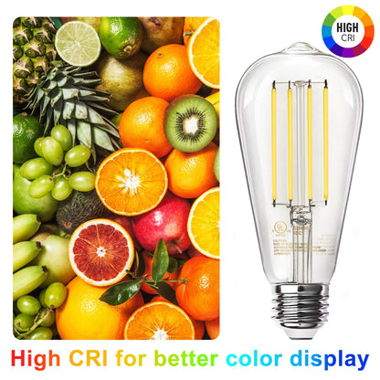 TJOY Vintage LED Edison Bulbs 12-Pack