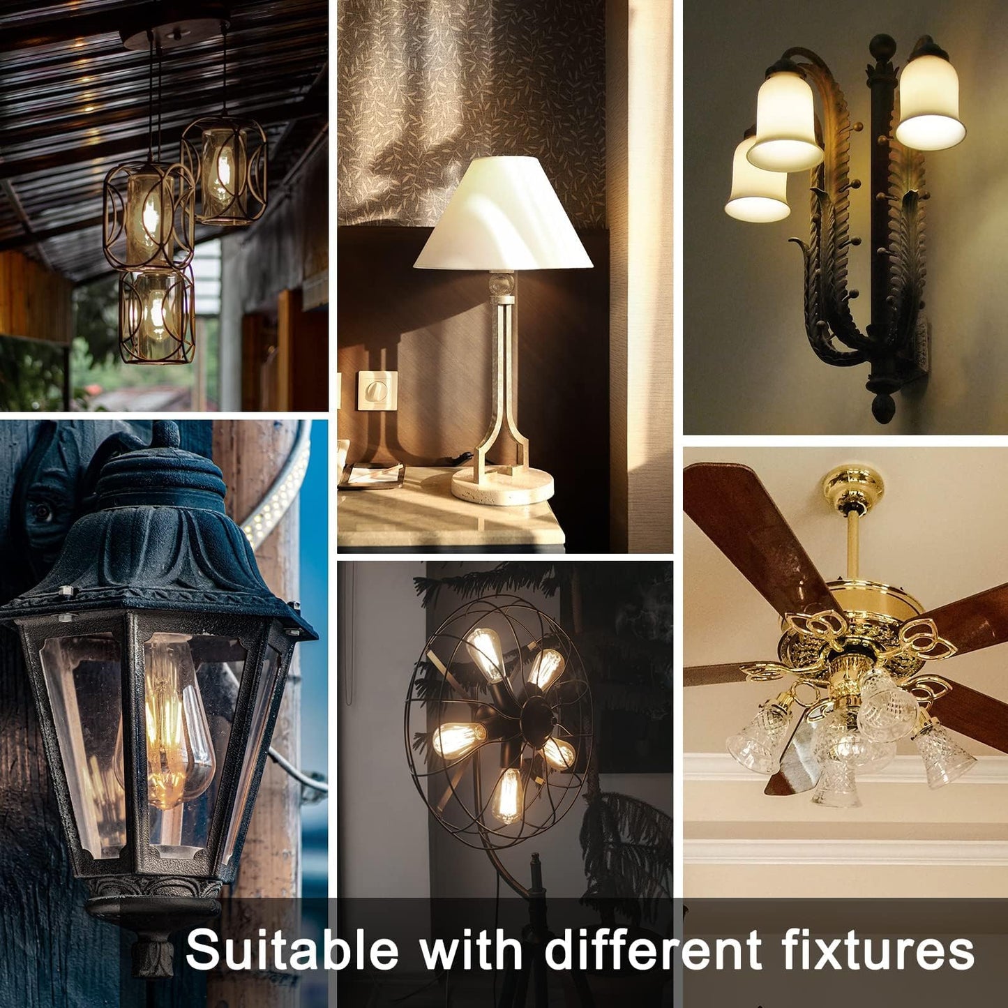 TJOY Vintage LED Edison Bulbs 12-Pack