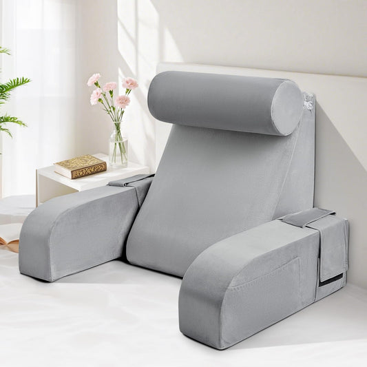 Reading Pillow with Armrests & Pockets