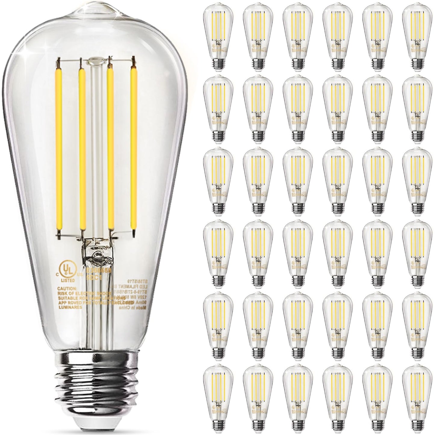 TJOY Vintage LED Edison Bulbs 12-Pack