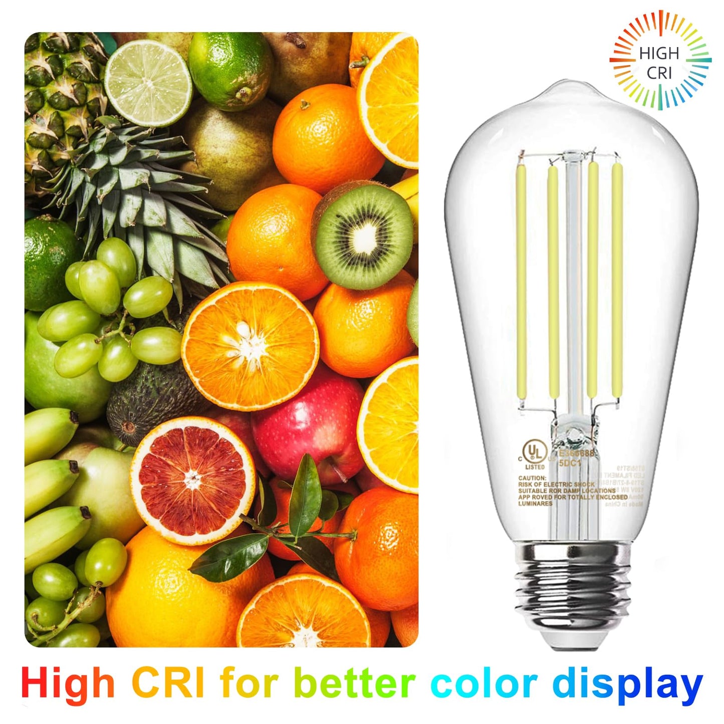 TJOY Vintage LED Edison Bulbs 12-Pack