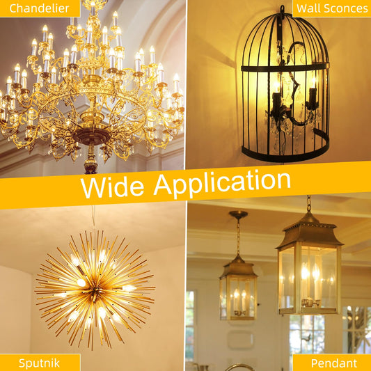 E12 LED Candle Bulbs 40W Eq – 12 Pack