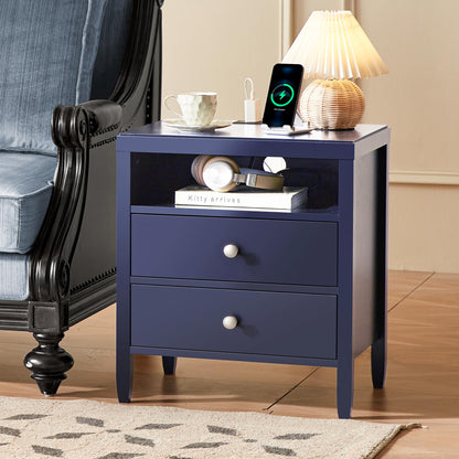 Huuger Black Nightstands Set of 2