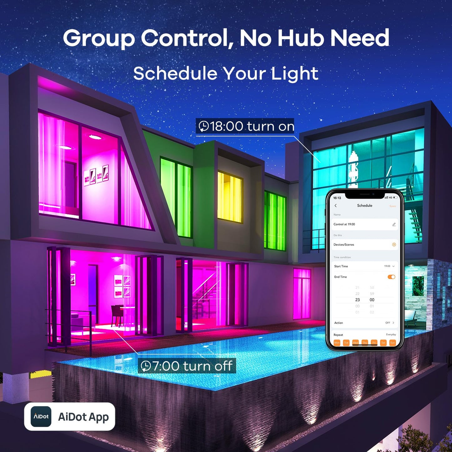 Linkind Smart Bulbs 4-Pack, RGB WiFi LED